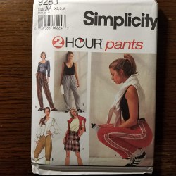 9283 SIMPLICITY 2 HOUR SEWING TIME PANTS LENGTHS PATTERN XS-M 6-16 UNCUT